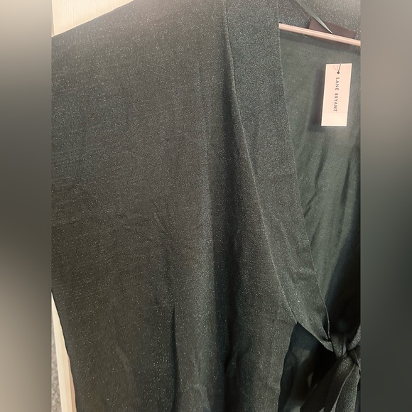 NWT Lane Bryant Green Tie Front Cardigan - Picture 2 of 6